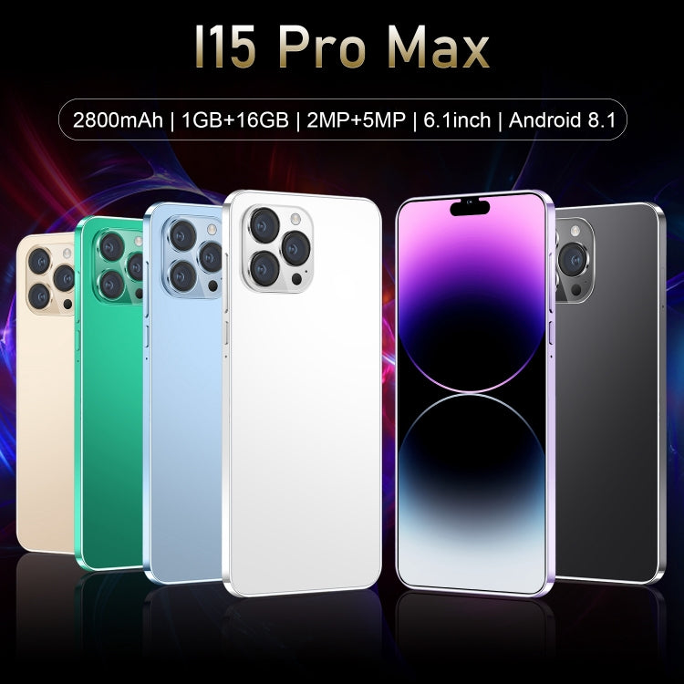 i15 Pro Max / N85, 1GB+16GB, 6.1 inch Screen, Face Identification, Android  8.1 MTK6580A Quad Core, Network: 3G, Dual SIM(Blue) -  by buy2fix | Online Shopping UK | buy2fix