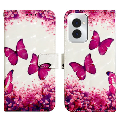 For Motorola Moto G Power 5G 2024 3D Painting Horizontal Flip Leather Phone Case(Rose Butterfly) - Motorola Cases by buy2fix | Online Shopping UK | buy2fix