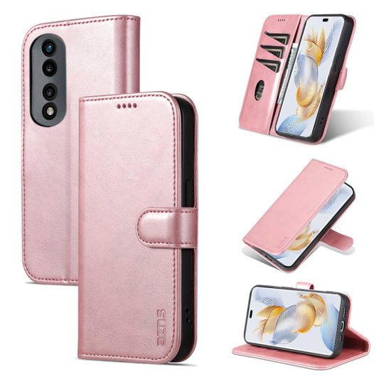 For Honor 90 Pro AZNS Skin Feel Calf Texture Flip Leather Phone Case(Rose Gold) - Honor Cases by AZNS | Online Shopping UK | buy2fix