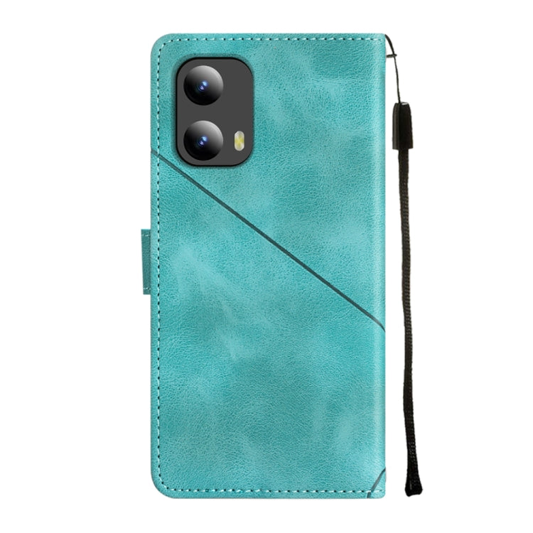 For Motorola Moto G Play 5G 2024 Skin Feel Embossed Leather Phone Case(Green) - Motorola Cases by buy2fix | Online Shopping UK | buy2fix