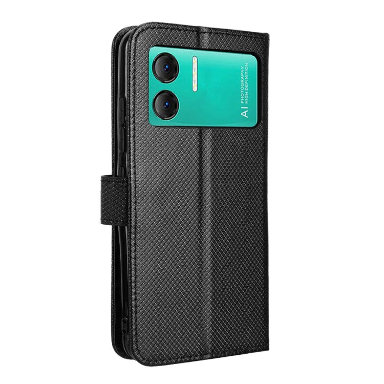 For Doogee X98 Diamond Texture Leather Phone Case(Black) - Doogee Cases by buy2fix | Online Shopping UK | buy2fix