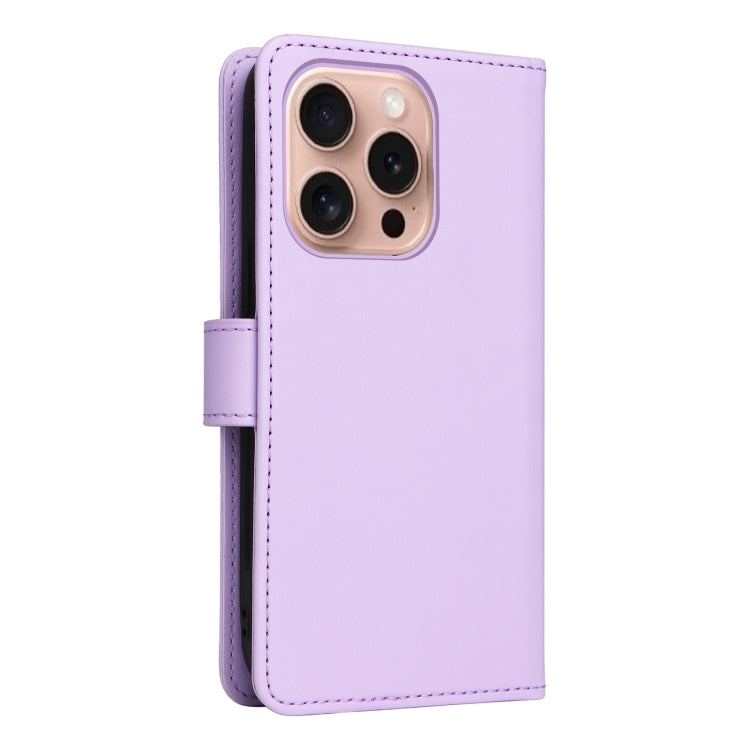 For iPhone 16 Pro BETOPNICE BN-005 2 in 1 Detachable Imitate Genuine Leather Phone Case(Light Purple) - iPhone 16 Pro Cases by BETOPNICE | Online Shopping UK | buy2fix