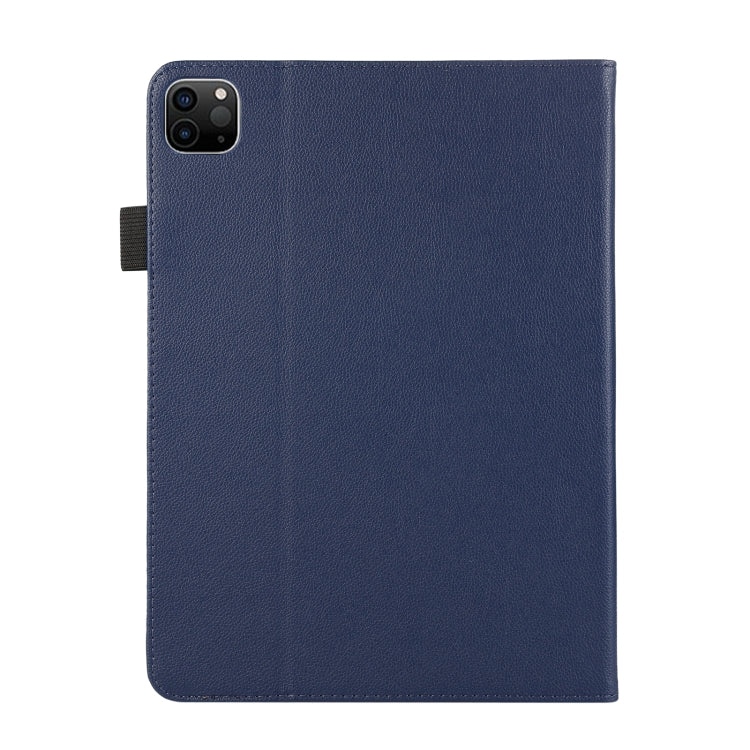 For iPad Pro 11 2024 Litchi Texture Leather Sucker Tablet Case(Dark Blue) - iPad Pro 11 2024 Cases by buy2fix | Online Shopping UK | buy2fix