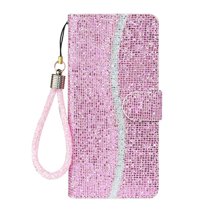 For iPhone 16 Pro Max Glitter Powder Filp Leather Phone Case(Pink) - iPhone 16 Pro Max Cases by buy2fix | Online Shopping UK | buy2fix