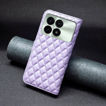 For Xiaomi Redmi K70 / K70 Pro Diamond Lattice Wallet Leather Flip Phone Case(Purple) - K70 Pro Cases by buy2fix | Online Shopping UK | buy2fix