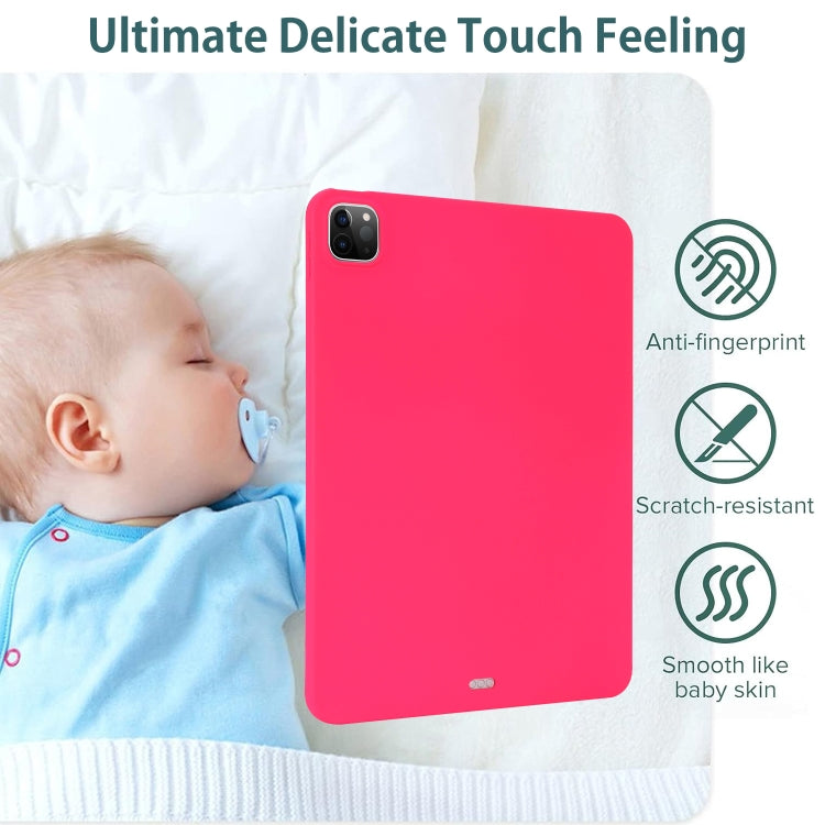 For iPad Air 13 2024 Oil Spray Skin-friendly TPU Tablet Case(Rose Red) - iPad Air 13 2024 Cases by buy2fix | Online Shopping UK | buy2fix