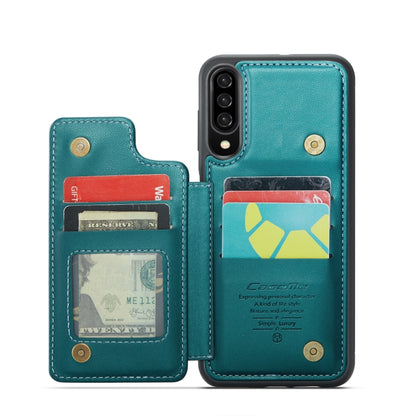 For Samsung Galaxy A30s/A50s/A50 CaseMe C22 Card Slots Holder RFID Anti-theft Phone Case(Blue Green) - Galaxy Phone Cases by CaseMe | Online Shopping UK | buy2fix