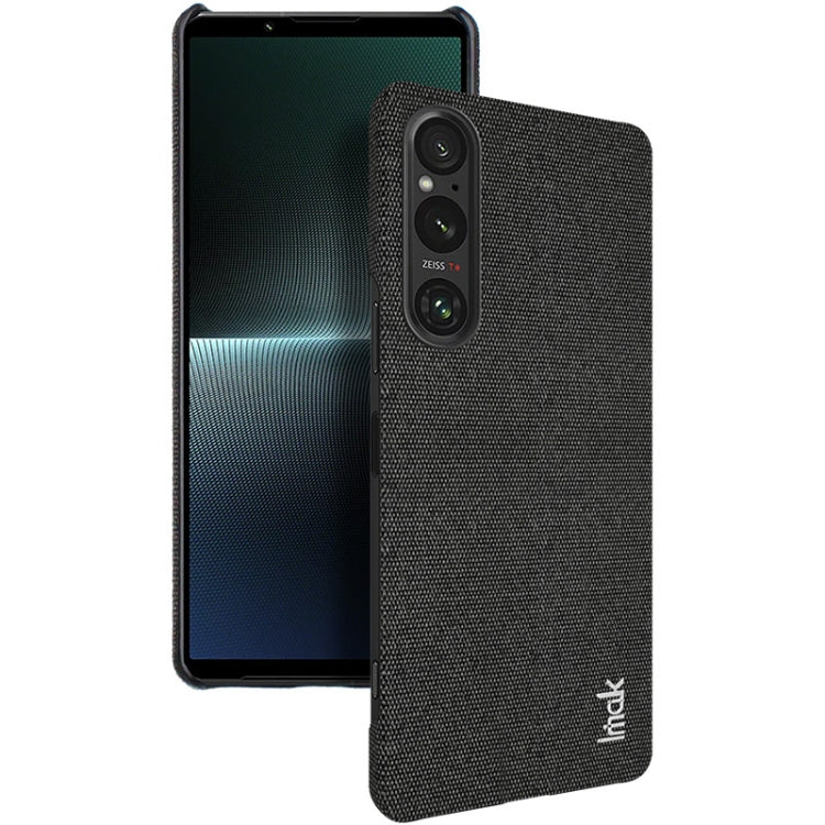 For Sony Xperia 1 V imak Ruiyi Series Cloth Texture PU + PC Phone Case(Black) - Sony Cases by imak | Online Shopping UK | buy2fix