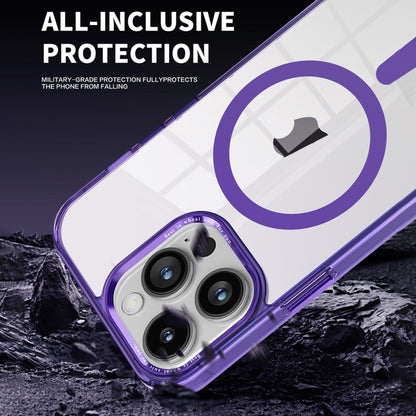 For iPhone 12 Pro Max Ice Color Magnetic Series PC + Acrylic Magsafe Phone Case(Purple) - iPhone 12 Pro Max Cases by buy2fix | Online Shopping UK | buy2fix