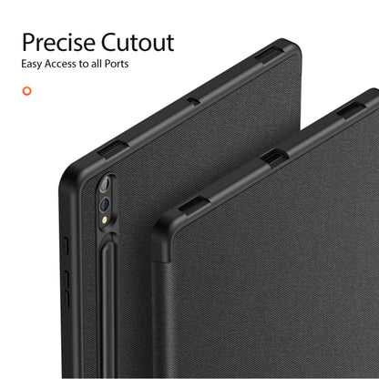 For Samsung Galaxy Tab S10+ DUX DUCIS Domo Series Magnetic Flip Leather Tablet Case(Black) - Other Galaxy Tab PC by DUX DUCIS | Online Shopping UK | buy2fix