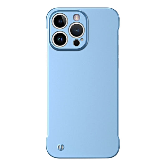 For iPhone 15 Pro Frameless Metallic Paint Hybrid PC Phone Case(Sierra Blue) - iPhone 15 Pro Cases by buy2fix | Online Shopping UK | buy2fix