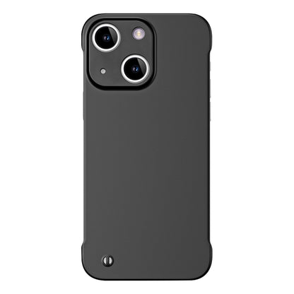 For iPhone 15 Plus Frameless Metallic Paint Hybrid PC Phone Case(Matte Black) - iPhone 15 Plus Cases by buy2fix | Online Shopping UK | buy2fix