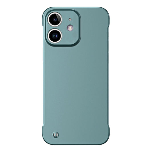 For iPhone 12 mini Frameless Metallic Paint Hybrid PC Phone Case(Green) - iPhone 12 mini Cases by buy2fix | Online Shopping UK | buy2fix