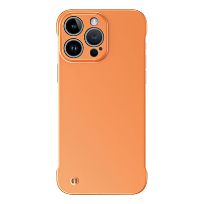 For iPhone 12 Pro Frameless Metallic Paint Hybrid PC Phone Case(Orange) - iPhone 12 / 12 Pro Cases by buy2fix | Online Shopping UK | buy2fix