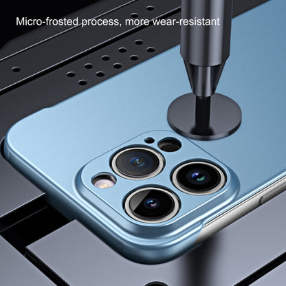 For iPhone 11 Pro Frameless Metallic Paint Hybrid PC Phone Case(Space Silver) - iPhone 11 Pro Cases by buy2fix | Online Shopping UK | buy2fix