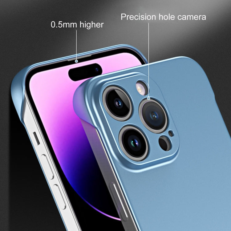 For iPhone 13 Pro Frameless Metallic Paint Hybrid PC Phone Case(Sierra Blue) - iPhone 13 Pro Cases by buy2fix | Online Shopping UK | buy2fix