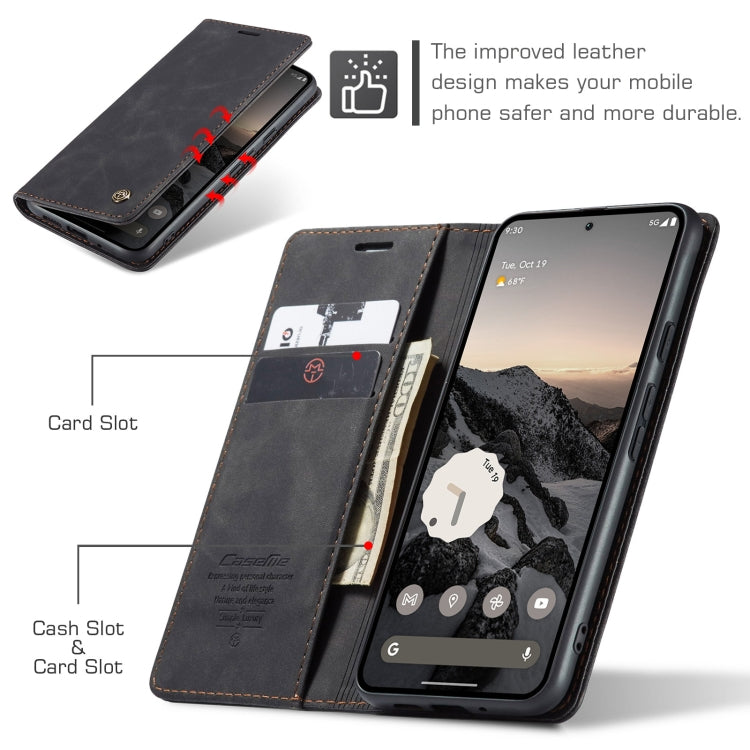 For Google Pixel 9 / 9 Pro CaseMe 013 Multifunctional Horizontal Flip Leather Phone Case(Black) - Google Cases by CaseMe | Online Shopping UK | buy2fix