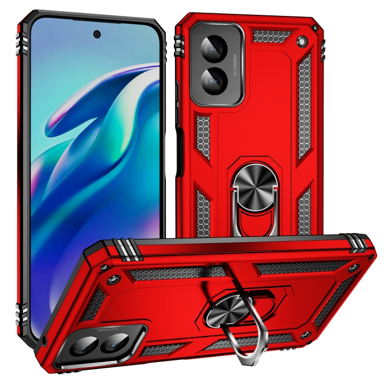 For Motorola Moto G Power 5G 2024 Shockproof TPU + PC Phone Case with Holder(Red) - Motorola Cases by buy2fix | Online Shopping UK | buy2fix