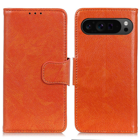 For Google Pixel 9 Pro Nappa Texture Horizontal Flip Leather Phone Case(Orange) - Google Cases by buy2fix | Online Shopping UK | buy2fix