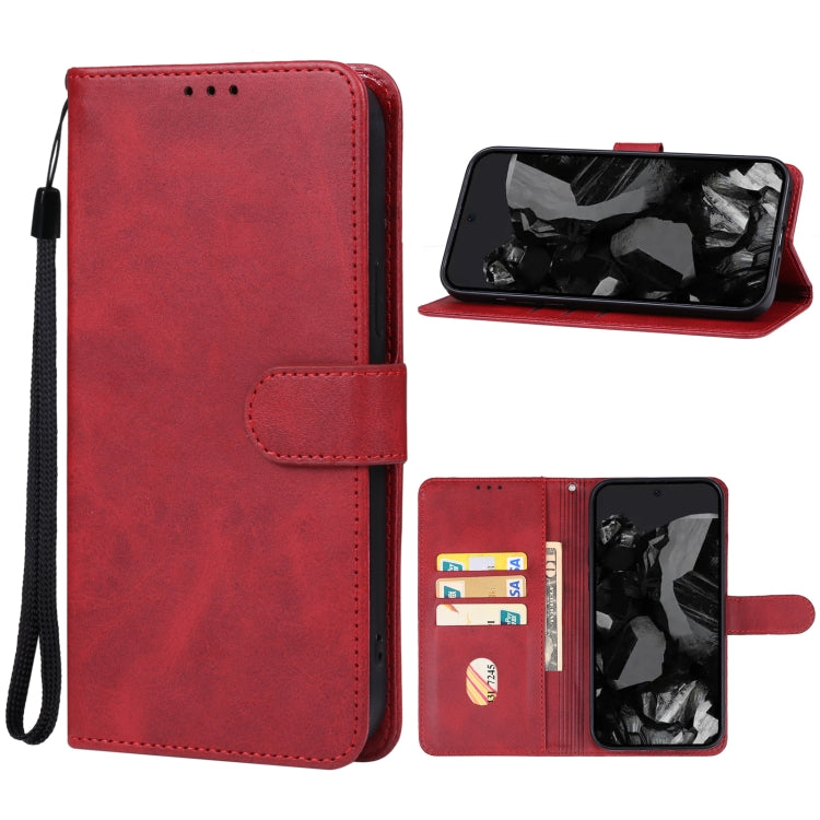 For Google Pixel 9 Pro Leather Phone Case(Red) - Google Cases by buy2fix | Online Shopping UK | buy2fix