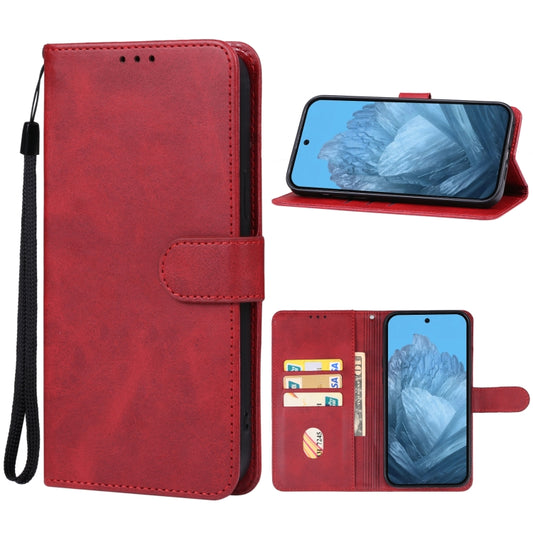 For Google Pixel 9 Pro XL Leather Phone Case(Red) - Google Cases by buy2fix | Online Shopping UK | buy2fix