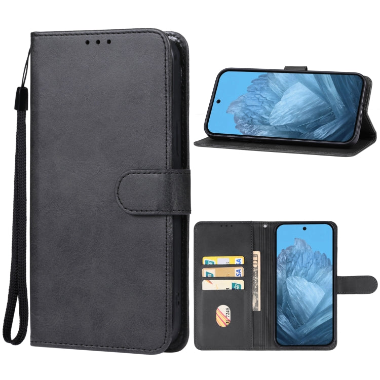 For Google Pixel 9 Pro XL Leather Phone Case(Black) - Google Cases by buy2fix | Online Shopping UK | buy2fix