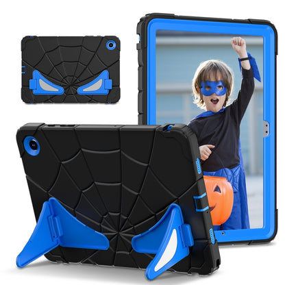 For Samsung Galaxy Tab A9+ Spider Silicone Hybrid PC Shockproof Tablet Case(Black Blue) - Galaxy Tab A9+ by buy2fix | Online Shopping UK | buy2fix