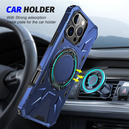 For iPhone 16 Pro Max MagSafe Magnetic Shockproof Phone Case with Ring Holder(Navy Blue) - iPhone 16 Pro Max Cases by buy2fix | Online Shopping UK | buy2fix