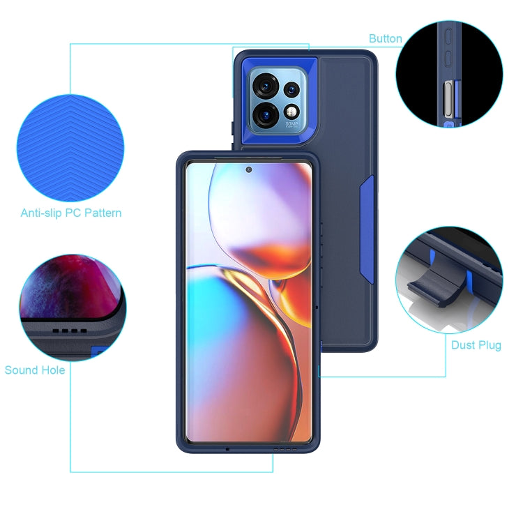 For Motorola Moto G Play 4G 2024 2 in 1 Magnetic PC + TPU Phone Case(Royal Blue+Dark Blue) - Motorola Cases by buy2fix | Online Shopping UK | buy2fix