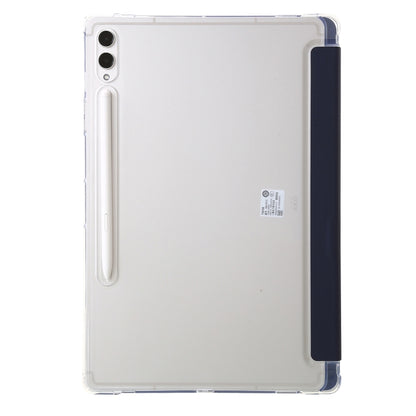 For Samsung Galaxy Tab S9 Clear Acrylic Deformation Leather Tablet Case(Dark Blue) - Galaxy Tab S9 Cases by buy2fix | Online Shopping UK | buy2fix