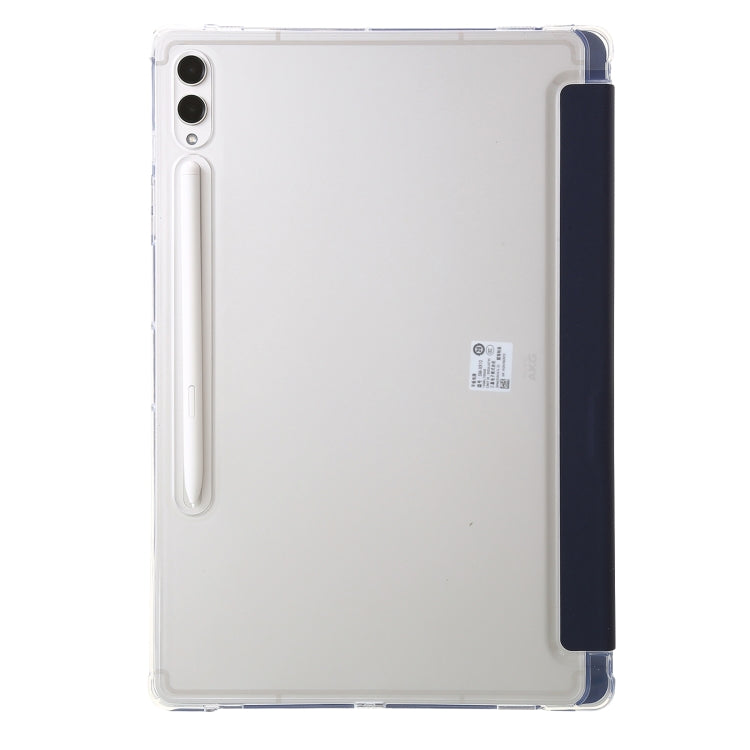 For Samsung Galaxy Tab S9 FE Clear Acrylic Deformation Leather Tablet Case(Dark Blue) - Galaxy Tab S9 FE by buy2fix | Online Shopping UK | buy2fix