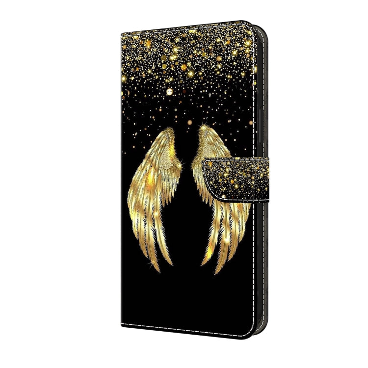 For Motorola Moto G04 Crystal 3D Shockproof Protective Leather Phone Case(Golden Wings) - Motorola Cases by buy2fix | Online Shopping UK | buy2fix