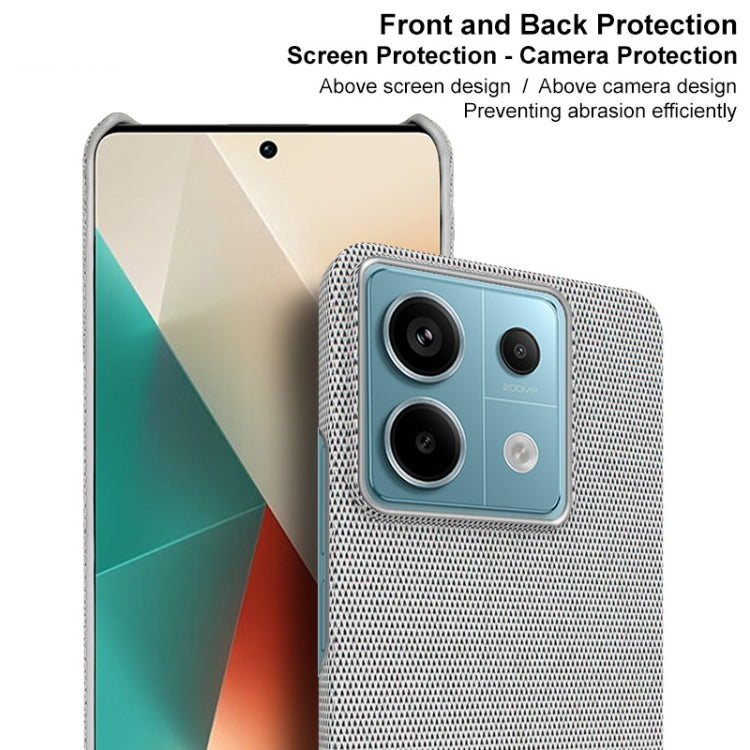 For Xiaomi Redmi Note 13 Pro 5G imak Ruiyi Series Cloth Texture PU + PC Phone Case(Light Grey) - Note 13 Pro Cases by imak | Online Shopping UK | buy2fix