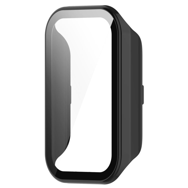 For Xiaomi Smart Band 8 Active / Redmi Band 2 PC + Tempered Film Integrated Watch Protective Case(Black) - Watch Cases by buy2fix | Online Shopping UK | buy2fix