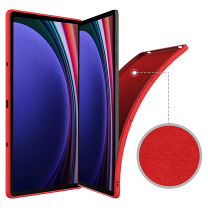 For Samsung Galaxy Tab S9+ Pure Color Liquid Silicone Shockproof Tablet Case(Red) - Galaxy Tab S9+ Cases by buy2fix | Online Shopping UK | buy2fix