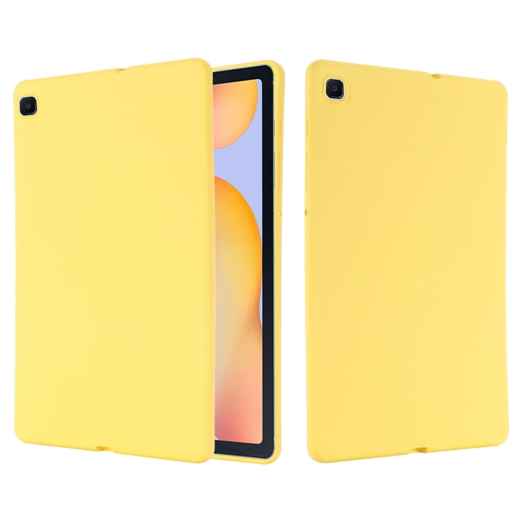 For Samsung Galaxy Tab S6 Lite 2024 Pure Color Liquid Silicone Shockproof Tablet Case(Yellow) - Other Galaxy Tab PC by buy2fix | Online Shopping UK | buy2fix