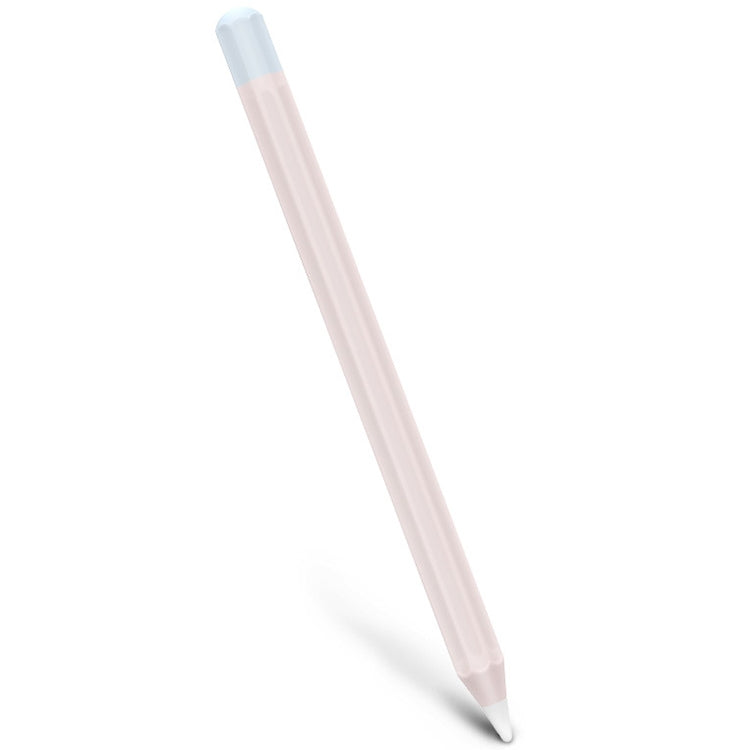 For Apple Pencil 1 Stylus Touch Pen Split Contrast Color Silicone Protective Case(Macaron Pink) - Pencil Accessories by buy2fix | Online Shopping UK | buy2fix