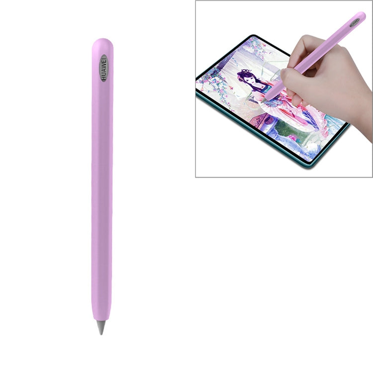 For Huawei M-pencil Stylus Touch Pen Integrated Non-slip Silicone Protective Cover(Light Purple) - Pencil Accessories by buy2fix | Online Shopping UK | buy2fix