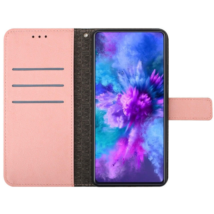 For Google Pixel 9 Pro XL Rhombic Grid Texture Leather Phone Case(Pink) - Google Cases by buy2fix | Online Shopping UK | buy2fix