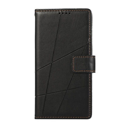 For Motorola Moto G Stylus 5G 2024 PU Genuine Leather Texture Embossed Line Phone Case(Black) - Motorola Cases by buy2fix | Online Shopping UK | buy2fix