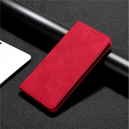 For Motorola Edge 5G 2024 Skin Feel Magnetic Leather Phone Case(Red) - Motorola Cases by buy2fix | Online Shopping UK | buy2fix