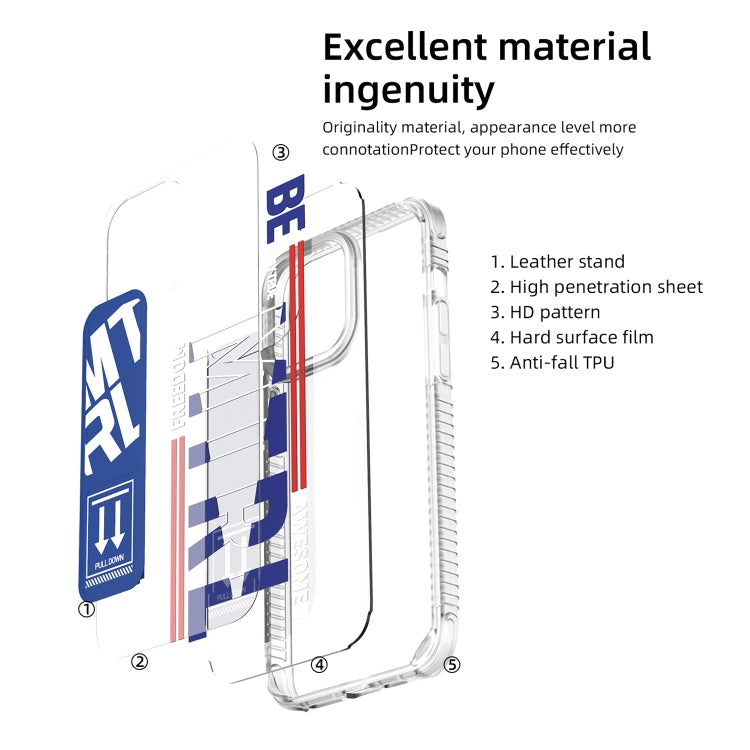 For iPhone 15 Pro Max Mutural Cyber Series TPU Phone Case with IML Stand(Green) - iPhone 15 Pro Max Cases by Mutural | Online Shopping UK | buy2fix