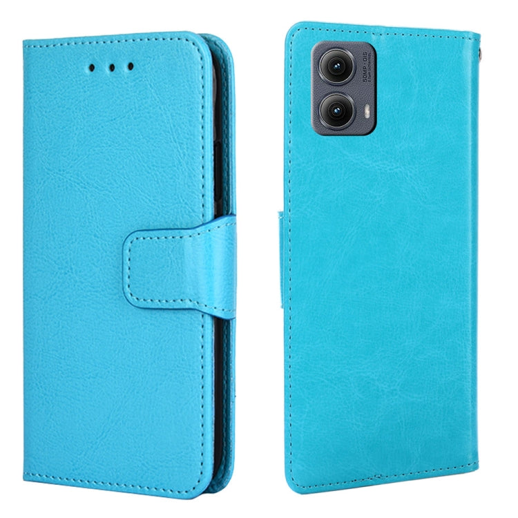 For Motorola Edge 5G 2024 Crystal Texture Leather Phone Case(Sky Blue) - Motorola Cases by buy2fix | Online Shopping UK | buy2fix