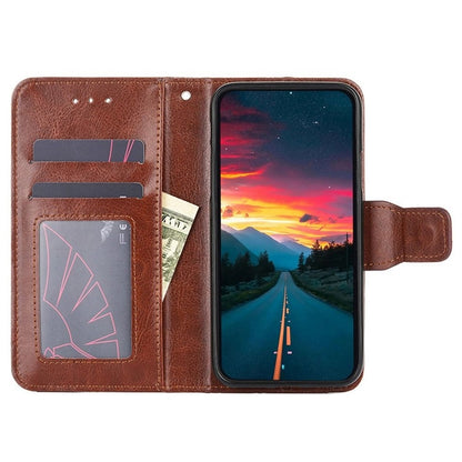 For Motorola Edge 5G 2024 Crystal Texture Leather Phone Case(Brown) - Motorola Cases by buy2fix | Online Shopping UK | buy2fix