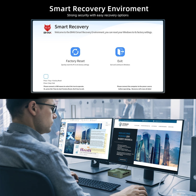 BMAX B6 Pro Windows 11 Mini PC, 16GB+512GB, Intel Core i5-1030NG7, Support 3 Monitors Output(US Plug) - Windows Mini PCs by BMAX | Online Shopping UK | buy2fix