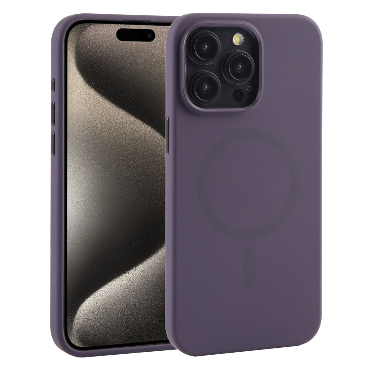 For iPhone 15 Pro Mutural Karen Series Liquid Silicone Magsafe Phone Case(Dark Purple) - iPhone 15 Pro Cases by Mutural | Online Shopping UK | buy2fix