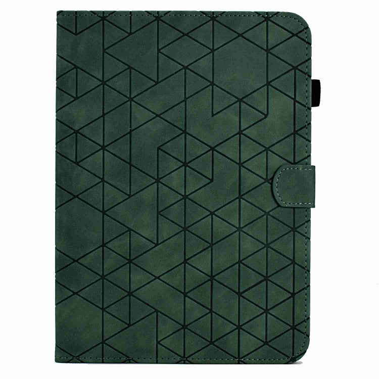 For Lenovo Tab M9 Rhombus TPU Smart Leather Tablet Case(Green) - Lenovo by buy2fix | Online Shopping UK | buy2fix