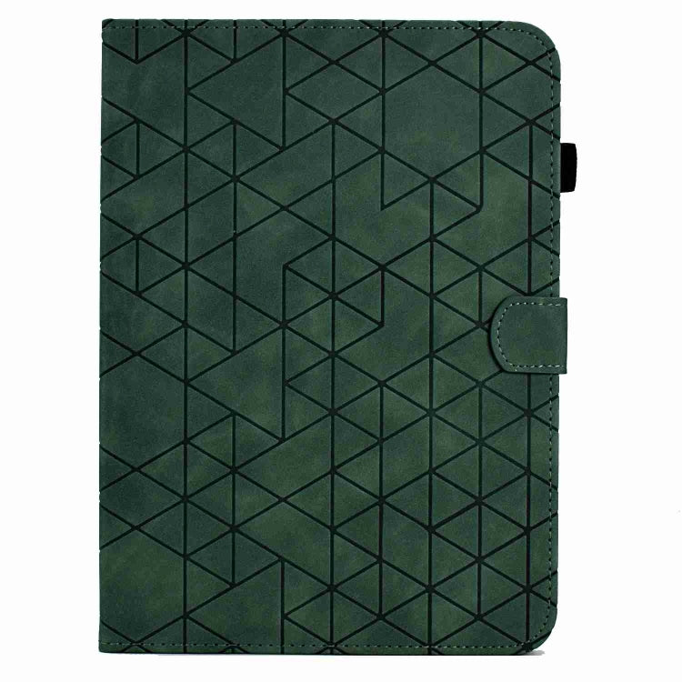 For Samsung Galaxy Tab S9 Rhombus TPU Smart Leather Tablet Case(Green) - Galaxy Tab S9 Cases by buy2fix | Online Shopping UK | buy2fix