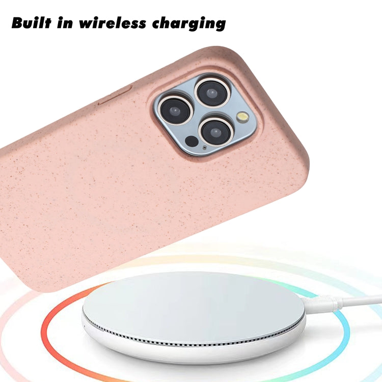 For iPhone 11 Pro Wheat MagSafe Magnetic Straw Material + TPU Phone Case(Pink) - iPhone 11 Pro Cases by buy2fix | Online Shopping UK | buy2fix