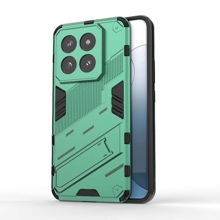 For Xiaomi 14 Pro 5G Punk Armor 2 in 1 PC + TPU Phone Case with Holder(Green) - 14 Pro Cases by buy2fix | Online Shopping UK | buy2fix